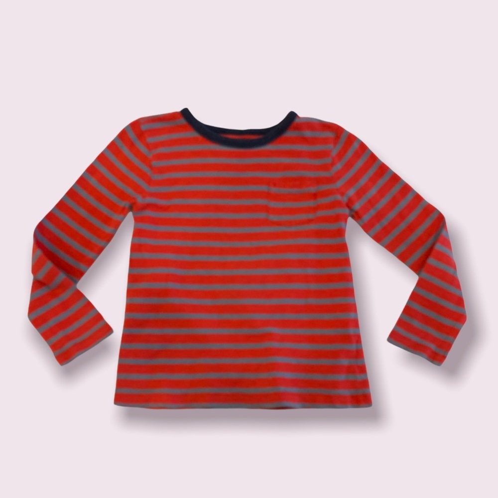Crewcuts Boys' long-sleeve T-shirt in red stripe